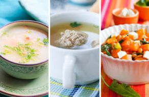 Table number 5 - soup and vegetables